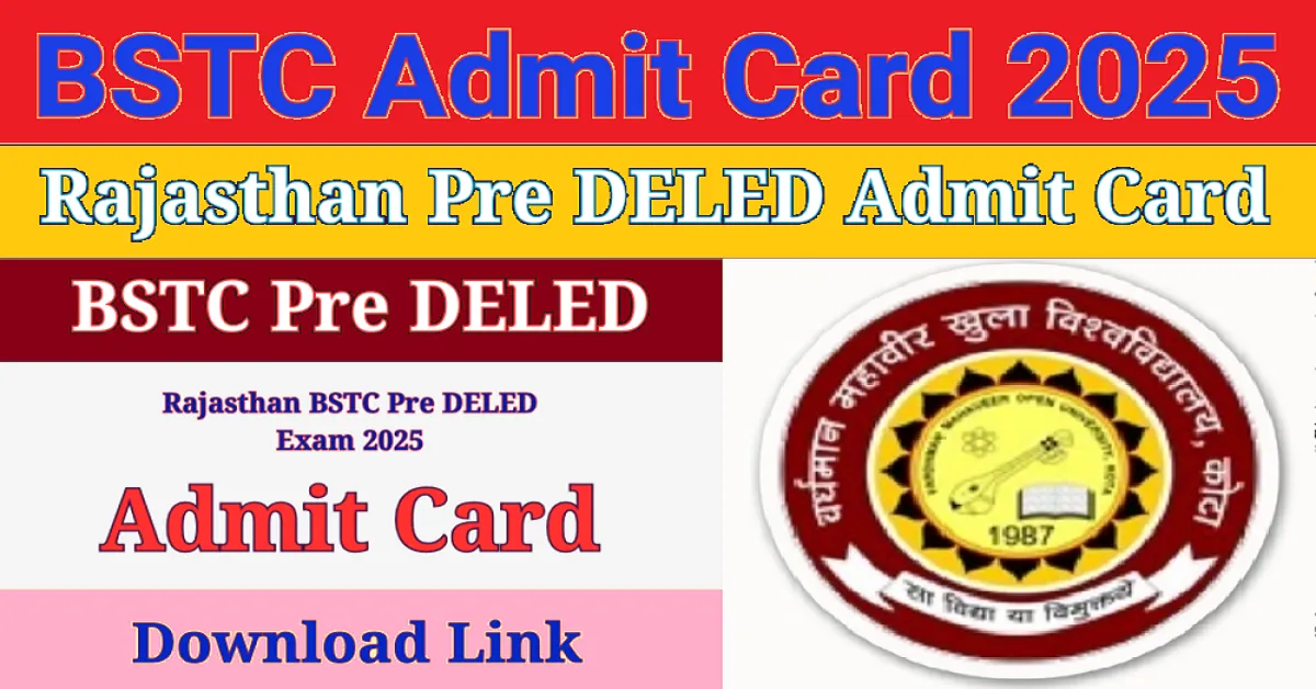 Rajasthan BSTC DELED Admit Card